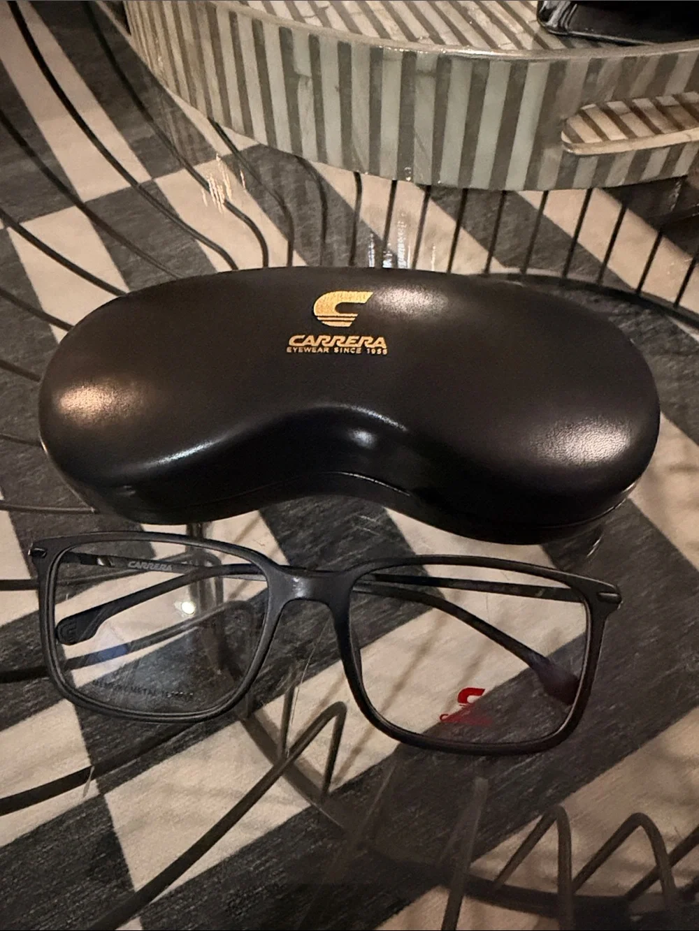 Carrera Black Frame Eyeglasses with Branded Case
